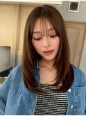 韓国ヘア／ミディアム/レイヤーカット／前髪カット