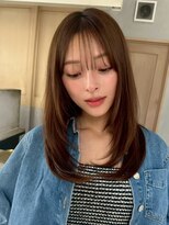 ノイ 銀座(noi)&nbsp;韓国ヘア／ミディアム/レイヤーカット／前髪カット