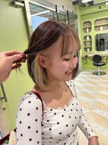 イオエ 西梅田(ioe)&nbsp;ブリーチなしカラー／髪質改善/ミルクティーベージュ/小顔へア