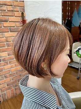スターベリーズ ヘアデザイン(star beleiz)の写真/再現性とトレンドを両立。クセを活かしたナチュラルボブで、自分史上最高の仕上がりに♪