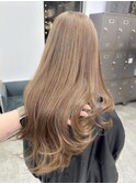 ブリーチカラーダブルカラーベージュカラーミルクティーベージュ