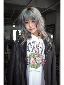 ギークス(GEEKS) 【GEEKS渋谷】ロングレイヤー/デザインカラー/冬カラー/前髪あり