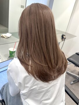 サンクマーケット 渋谷(cinq MARKET) 渋谷レイヤーカットミルクティーベージュヘーゼルベージュ前髪◆