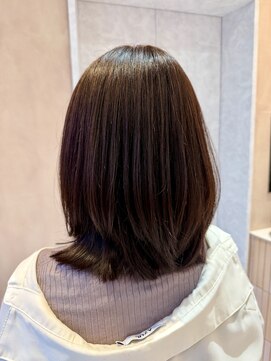 オン キャナルシティ博多前店(on) 【中里恵梨】レイヤーボブ/ミディアム/ブラウンカラー/40代