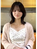ヌイ 横浜(nui) ミディアムボブ_顔まわり_くびれレイヤー
