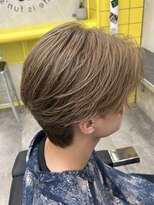 エイトメン 池袋東口店(EIGHT MEN) 【誰でも似合う】王道センターパート×ミルクティーベージュ