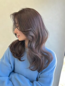 スターズ 渋谷(STARS) 顔周りカット 顔周りレイヤー グレージュ 透明感カラー ツヤ髪