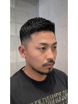 ワンワンオー バーバーショップ コンチネンタル(@110 BARBER SHOP continental)&nbsp;スリックバックフリンジカットミドルフェード