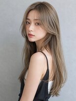 トリニティ(trinity) ブリーチ ダブルカラー レイヤーカット オリーブ グレージュ