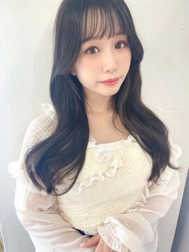 リコバイアフロート(riko by afloat) シースルーバング/韓国ヘア/レイヤーロング/アッシュブラック