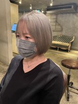 髪質改善と縮毛矯正の専門店 サンティエ(scintiller)&nbsp;大人綺麗な小顔襟足スッキリショートボブ　30代40代50代