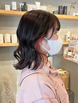 マジコ 下北沢本店(Magico)&nbsp;ブリーチインナーカラーオレンジカラー前髪カットトリートメント