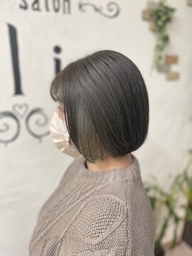 ヘアサロン レリー(hair salon relie) 【デザインカラー】オリーブグレージュ×ボブ relie 【下関】
