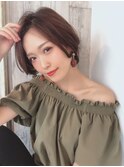 20代30代大人可愛いひし形丸みボブ【TELA HAIR 幕張本郷】