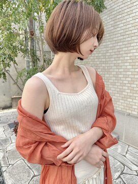 ロンド アンブル 四条烏丸(Lond ambre) 【Lond ambre】伊藤ガク グレージュカラー/斜めバング/ショート