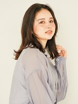 オンク 新宿(onk)&nbsp;黒髪/グレーベージュ/レイヤーロング/前髪パーマ[新宿駅]