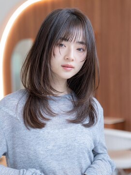 ケアリー 浦和美園(Carelly) 大人かわいい前髪セシルカットココアブラウンフリンジウェーブす