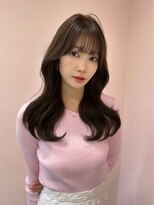 ボタン シブヤ(VOTAN SHIBUYA)&nbsp;韓国ヘア/顔まわりカット/くびれヘア/前髪あり/グレージュ