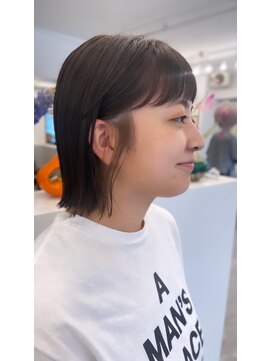 コットン(cotton) 【椎名】切りっぱなしボブ&インナーカラー