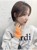【大人かわいい】センターパートショートヘア　透明感カラー