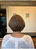 大人のショートボブ×髪質ケアカラー 白髪染め/ブラウン#2