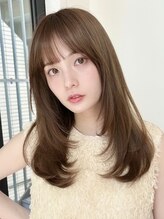 ローネス ギンザ(LONESS ginza) レイヤーカット/姫カットレイヤー/マロンベージュ/くすみカラー
