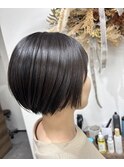 丸いショートボブ