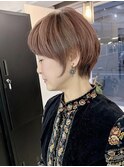 白髪ぼかしショートマッシュ