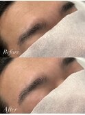 men's hair ☆ カット×アイブロウワックス