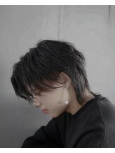 センターパート×マッシュウルフ×パーマで韓国風ヘア＊[名古屋/名駅/理容室/ウルフ/ニュアンスパーマ/韓国