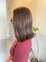 バショ(ba sho)&nbsp;ミディアムボブ/くすみベージュ/透明感カラー