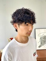 ヘアー アイス 御器所本店(HAIR ICI)&nbsp;メンズショートシャドウパーマメンズマッシュパーマ大人メンズ
