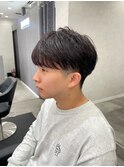 ナチュラル刈り上げ×束感ショートマッシュ