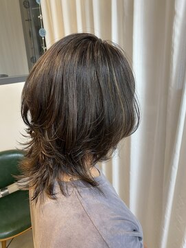 フィゼル 福島店(fizelle) ウルフカット×白髪ぼかしハイライト