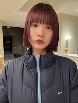 ルノ(RUNO) 切りっぱなしショート・ボブ/ミニボブ/前髪なし/20代/ロブ/丸顔