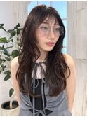 レイヤーカット/チョコカラー/ハッシュカット