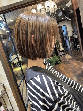 ヘアー クリエイト カルバリ(HAIR CREATE Calbari) パラッとボブ×ベージュカラー