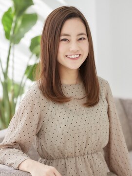 アンフィニー 銀座(ANFINI) ワンカール前髪なしバング小顔カット大人艶髪ヘアー