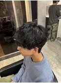 無造作マッシュ　ニュアンスパーマ　シャドウパーマ　ケアパーマ