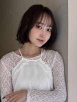 サンドイエナ 横浜店(sand yena)&nbsp;くびレイヤーボブルフネビージュ小顔ワンレンこなれミディ