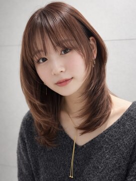 トリッカ シブヤ(TRICCA SHIBUYA) 小顔ミディアム/くびれレイヤー/カカオブラウン/髪質改善/渋谷