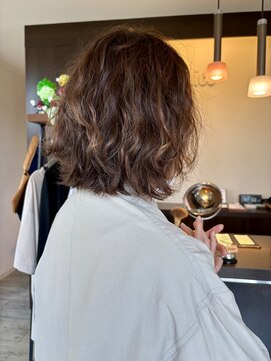 ニコ ヘアー(nico hair) くびれミディアムボブパーマ