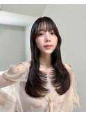 レイヤーカット ハッシュカット 顔周りカット