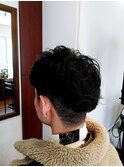 メンズパーマ・サイドパートショート・ソフトツーブロックでも◎