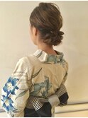 浴衣着付け受付中♪ゆるふわアップスタイル