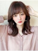 みきな艶カラーヨシンモリヌナモリ韓国ヘアくびれミディ20代人気