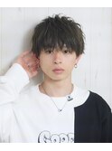 ラフマッシュ　ブルーグレージュ