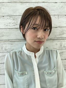 スパーク ヘアアンドフェイス(Spark HAIR&FACE) うざバングショート×ルーセントセピア×ハイライト！