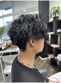 波巻きパーマ