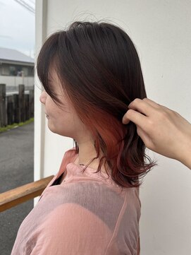 アウラヘアーサロン(aura hair salon) ブラッドオレンジカラー